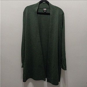 Eileen Fisher green cardigan, color shown best pics 2 & 3 will add more photos